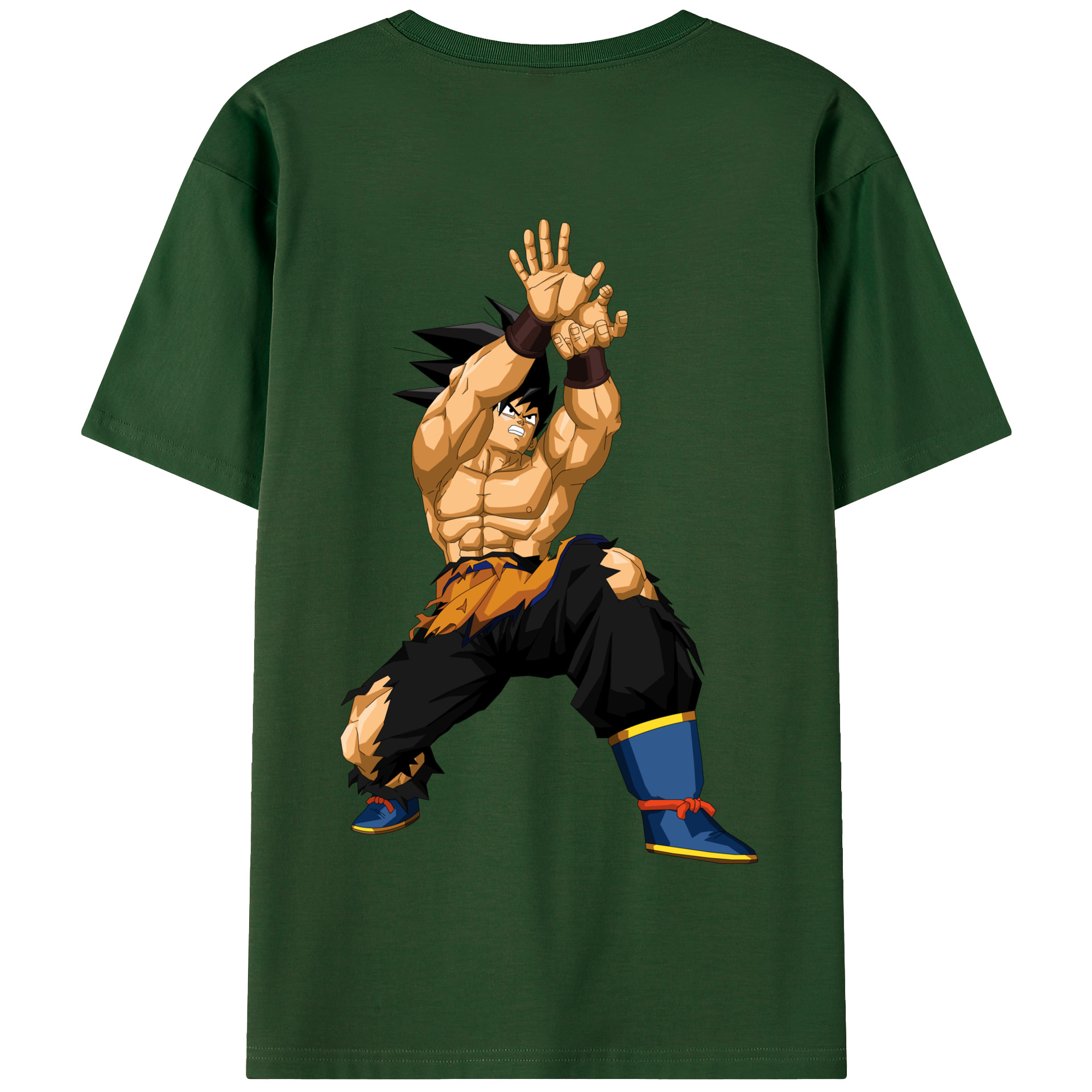 （画像用） ドラゴンボール 孫悟空（そん ごくう）Son Goku カカロット DRAGON BALL Kakarotto 綿100％半袖Tシャツ（背面プリント）
